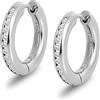 JMFENFA Orecchini Titanio per Orecchie Sensibili, Cerchio Titanio per Donne M, Ipoallergenici, 12 mm, Zirconia Cubica