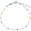 Schmuck Les Poulettes LES POULETTES BIJOUX - Bracciale Argento 925 Perle di Smalto Arcobaleno e Perle Argento 925