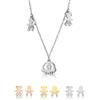 inSCINTILLE Collana Donna in Acciaio Inossidabile con Ciondolo Bebè e Cristalli Strass (Bimbi Argento)