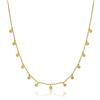 WANDA PLATA, Collana Girocollo Disco Tondo, Donna, Ragazza Argento Sterling 925 Placcato in Oro, Choker con Ciondoli Rotondi, Cerchi, Monete, Piastrine, Gioelli Idee Regalo Anniversario per Lei