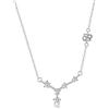 Friggem Collana con costellazione dello zodiaco pendente in argento sterling con ciondolo, 12 oroscopi regali di compleanno giugno-luglio per donne ragazze, catena di gioielli stella astrologia 18