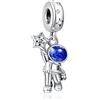 Annmors Galaxy Astronaut Ciondolo Bead Charms,Argento Sterling 925 Cubic Zirconia,Compatibile con Braccialetti e Collane europei,Christmas Ciondolo di Compleanno del Festival per Donna Ragazza