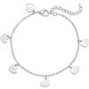 inSCINTILLE Cuori e Stelle Bracciale Donna in Acciaio Inossidabile con Ciondoli (Cuori Argento)