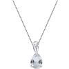 Miore - Collana da donna con pendente in oro bianco 375 con acquamarina