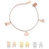 inSCINTILLE Sweet Child Bracciale Donna Acciaio con Ciondoli Bebè, Cuore, Piedini, Bracciale Mamma e Figlio, Confezione Idea Regalo Inclusa, Braccialetto Gravidanza Acciaio Inox (Bimbi Oro rosa)