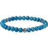 GAVU Bracciale da Uomo e da Donna con Perline di Pietra Semipreziosa Apatite con Amuleto Fleur de Lis L