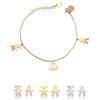 inSCINTILLE Sweet Child Bracciale Donna Acciaio con Ciondoli Bebè, Cuore, Piedini, Bracciale Mamma e Figlio, Confezione Idea Regalo Inclusa, Braccialetto Gravidanza Acciaio Inox (Bimbi Oro giallo)