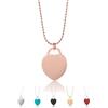 Inscintille Cuore rock Collana a palline in acciaio con cuore colorato Oro Rosa/2.5 cm