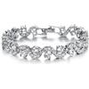 Crystalline Azuria Donna 18ct Placcato Oro Bianco Bracciale Tennis con Bianco Cristalli di Zirconi 18 cm