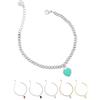 inSCINTILLE Cuore Rock Bracciale Donna a Palline in Acciaio color Argento o Oro, Idea Regalo San Valentino per lei, Bracciale Perline con Cuore Colorato (Acqua Verde, Acciaio inossidabile)