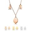 inSCINTILLE Collana Donna in Acciaio Inossidabile con Ciondolo Bebè e Cristalli Strass (Cuore Oro Rosa)
