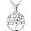 Carleen Albero Della Vita Ciondolo Collana per Donna in Argento 925 - Catena Lunghezza: 40 + 5 cm
