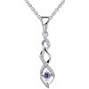 JO WISDOM Collana di Infinito Argento 925 Donna,Ciondolo con Catena Zirconia cubica 3A Dicembre Birthstone Colore Tanzanite