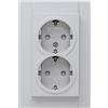 Kopp Athenis 940234082 - Presa a 2 prese con protezione da contatto, 16 A, 250 V, IP20, colore: Grigio opaco