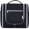 Narwey Grande Beauty Case da Donna da Viaggio, Borsa da Toilette Appendere Borsa da Viaggio Trousse per Uomo e Donna Borsa da Barba del in Viaggio per Toilette Accessori (Nero, Grande)