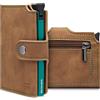 BEWMER v2 Portafoglio Uomo Slim In Similpelle Con Protezione RFID Anticlonazione - Porta Carte Di Credito Uomo E Donna Per 9 Tessere, Con Portamonete
