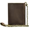 newsbirds Portafoglio Uomo Vera Pelle Piccolo Bifold Portafogli con Catena, 6 Porta Carte di Credito, Portafoglio Pelle Uomo con Tanti Scomparti Portamonete Uomo Piccoli Carta di Credito