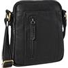 STILORD 'Emerson' Borsello a Mano Uomo Pelle Borsa a Tracolla Vintage Borsetta Piccola Elegante Borsa Messenger Borsa Ufficio Cuoio Genuino, Colore:nero