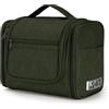WANDF Grande borsa da toilette appendere, borsa da viaggio per cosmetici trousse viaggio accessori resistente all'acqua per uomo donne(Verde Scuro)