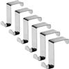 Tatkraft Seger - 6 Ganci per Porte in Acciaio Inossidabile - Reversibili per Ante Standard e Guardaroba e Armario - Fino a 5 kg