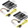 deleyCON 2x Telaio di Montaggio per Dischi Rigidi da 2,5 SSD a 3,5 Adattatore Telaio Rimovibile Staffa di Montaggio Binari Viti Incluse Adattatore di Alimentazione Cavo SATA e Cacciavite - Nero