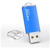 FISTAD Chiavetta USB 2.0 64GB, Pen Drive Memoria Stick Flash Drive Thumb Drive per PC, Laptop, ecc (Blu)