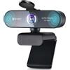 EMEET Webcam - NOVA Webcam 1080P con messa a fuoco automatica, Web cam Full HD, Grandangolo 73°, 2 microfoni, Riduzione del rumore, Correzione automatica della luce, web cam pc per Linux, Mac OS