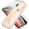 Vauki Cover per iPhone XS Max con 2 Pezzi Vetro Temperato,Custodia Ultra Trasparente Silicone Morbido TPU e Pellicola Protettiva,Antiurto Sottile Cellulare Case per iPhone XS Max 6.5