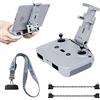 FPVtosky Supporto per tablet senza smontaggio per DJI Mini 4K/Lito 1/X1/Mini 3/4/5 Pro/Flip/NEO 2/Air 3S, supporto per iPad pieghevole 7-12 con cordino e 2 cavi, accessori per telecomando RC N1/N3