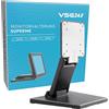 VSG Staffa di Montaggio per Monitor POS o PC Touchscreen, Braccio di Supporto per Display Stabile, Flessibile, Inclinabile e Regolabile, VESA, Metallo, per Schermi da 10 a 22 Pollici - Nero
