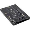 Xiwai Combo M.2 NGFF B-Key & mSATA SSD a SATA 3.0 Adattatore Case Enclosure con Switch