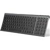 iClever Tastiera Bluetooth 5.1 Multi-Dispositivo Ricaricabile con Tastierino Numerico e Design Ergonomico per Mac OS, Android, Windows