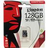 Kingston Technology - Scheda di memoria micro SD originale per tablet, cellulare, 128 GB, 16 GB, 32 GB, 64 GB, 128 GB, colore: nero