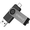 OXYEFEI Chiavetta USB Personalizzata con Inciso Nome, Flash Drive USB 2.0 Unità USB 8GB / 16GB / 32GB / 64GB / 128GB in Metallo (Nero)