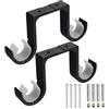 kissral Ataffa da Soffitto Tende Staffa per Asta Tenda di Acciaio Antiruggine Accessori per Tende con Viti Nero Diametro Asta Adatto 28-33 mm
