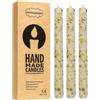 Aromasenses | Candele Fatte a Mano | Confezione da 3 | Profumate da 2 cm x 20 cm | Naturali, atossiche e Fatte a Mano | Rilassanti a Lunga Durata | Originali | Candele al Sale, alla Ruta e Al'alloro
