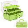 Creahaus Scatola portaoggetti multiuso da 30,5 cm, organizer, cassette degli attrezzi, valigetta per arti e bricolage, per cucito, organizer, scatola medica, cassetta di pronto soccorso(verde)