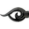 GIRASOLE HOME® Terminale Fuoco per Asta da Tenda dal Diametro di 18-20 mm 2 Pezzi in Alluminio (Nichel Nero)