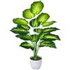 AIVORIUY Piante Finte da Interno Areca Palma Alberi in Vaso Piante Artificiali da Esterno Plastica Finta Pianta Foglia Soggiorno Decorazioni Camera da Letto Balcone (77cm Palme Gialle)