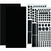 KAIHENG Adesivi Oscuranti LED, 4 Fogli Blocca Luce 80%/100% per Ventilatori da Camera, Condizionatori d'Aria, Router - Nero