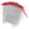 OliveBird 100 pz. Sacchetti di plastica Clear Flat Bag 30 x 45 cm, trasparente chiaro con patta Peel & Seal Bags, Sacchetti Portaconfetti