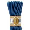 Danilovo - Candele in Cera d'Api, 50 Pezzi, Colore Blu, Candele Decorative per Preghiera, per Rituali, Decorazione o Candele di Compleanno, 16,5 cm x 0,57 cm