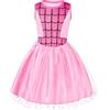 Aomig Costume Supereroe Bambina, Vestito Spider Bambini con Maschere, Costume Cosplay di Halloween Spider Dress per Ragazze, Party Fancy Dress per Natale, Carnevale e Compleanno (150CM)