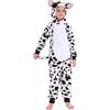 Sincere Party Costume da tutina di mucca in pile per bambini M(6-8)