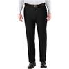 L S U Pantaloni da ragazzo/uomo, vestibilità robusta, vestibilità generosa, per scuola/ufficio, semi elasticizzati, taglie forti, gamba lunga e gamba corta, XS/6XL, Nero , 6XL Plus lungo