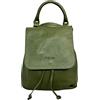 Cheval Firenze Zaino Okab, Vera Pelle Made in Italy (Verde Militare)