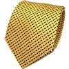 TigerTie, Cravatta di seta a righe, colore: giallo/argento/nero