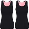Sintege 2 Top Intimi Foderati in Pile Canotte Camicie Termiche in Cotone Cami Senza Maniche per Donna (Beige, M)