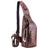 Hebetag Borsa A Tracolla Borsa Monospalla in Pelle Pacchetto Crossbody per Uomo Donna Viaggi Outdoor Shoulder Pack Zaino Daypack, nero