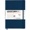 LEUCHTTURM1917 367565 Agenda mensile con taccuino, copertina morbida, composizione (B5) 2024, 16 mesi, blu navy, inglese